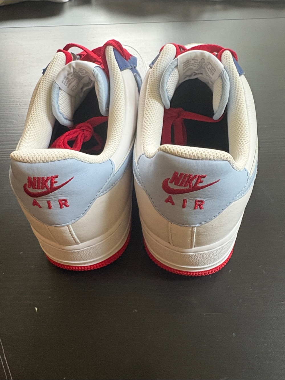 Nike Men’s Air Force 1 Low Top Custom Red/White/Blue - Size 13 - Picture 4 of 6